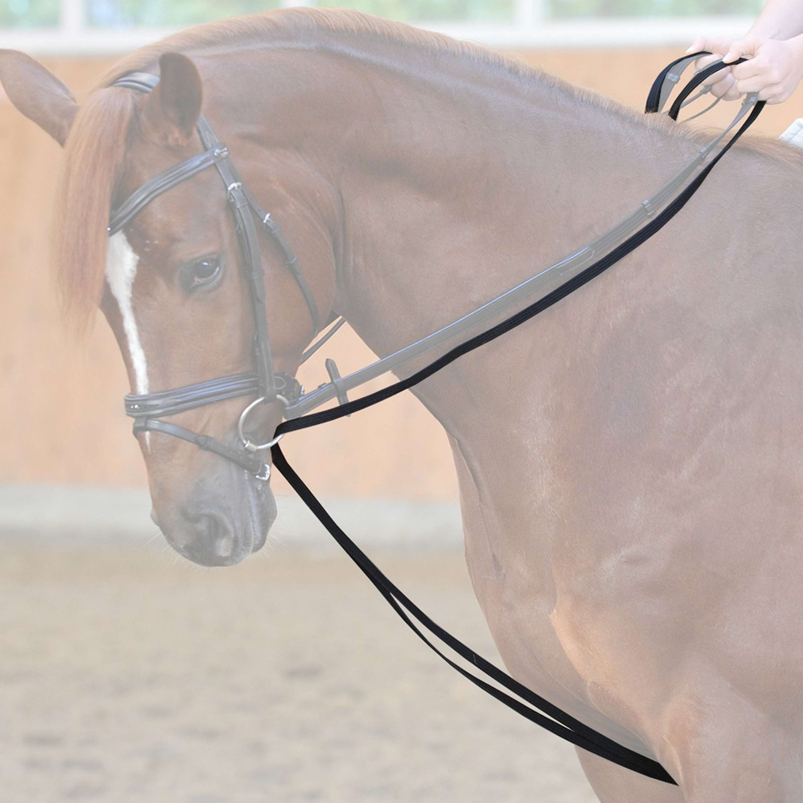 Kavalkade Draw Reins with Buckle Black