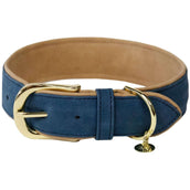 Kentucky Dog Collar Soft Vegan Leather Navy/Beige