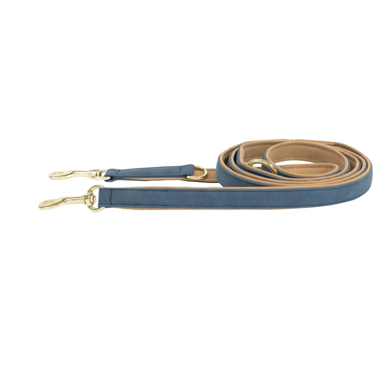 Kentucky Dog Leash Vegan Leather Navy/Beige