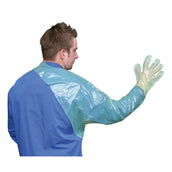 Kerbl Veterinary Disposable Gloves Shoulder Protection Green