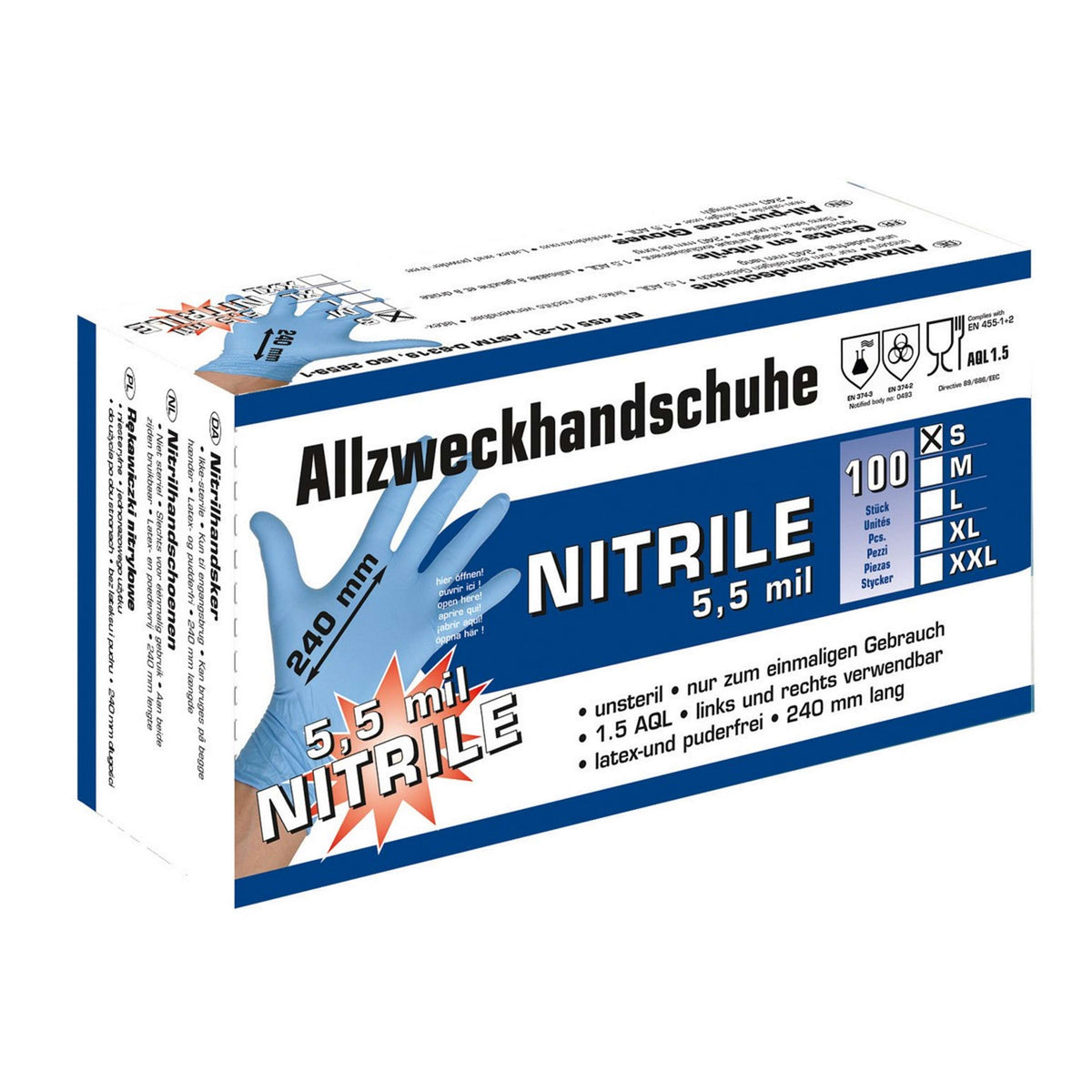 Kerbl All-purpose Use Gloves Nitrile Top