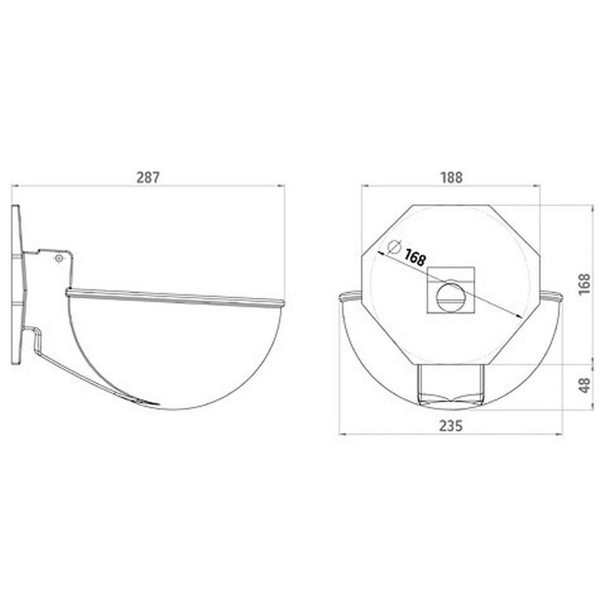 Kerbl Extension Bowl for Water Barrels RVS RVS