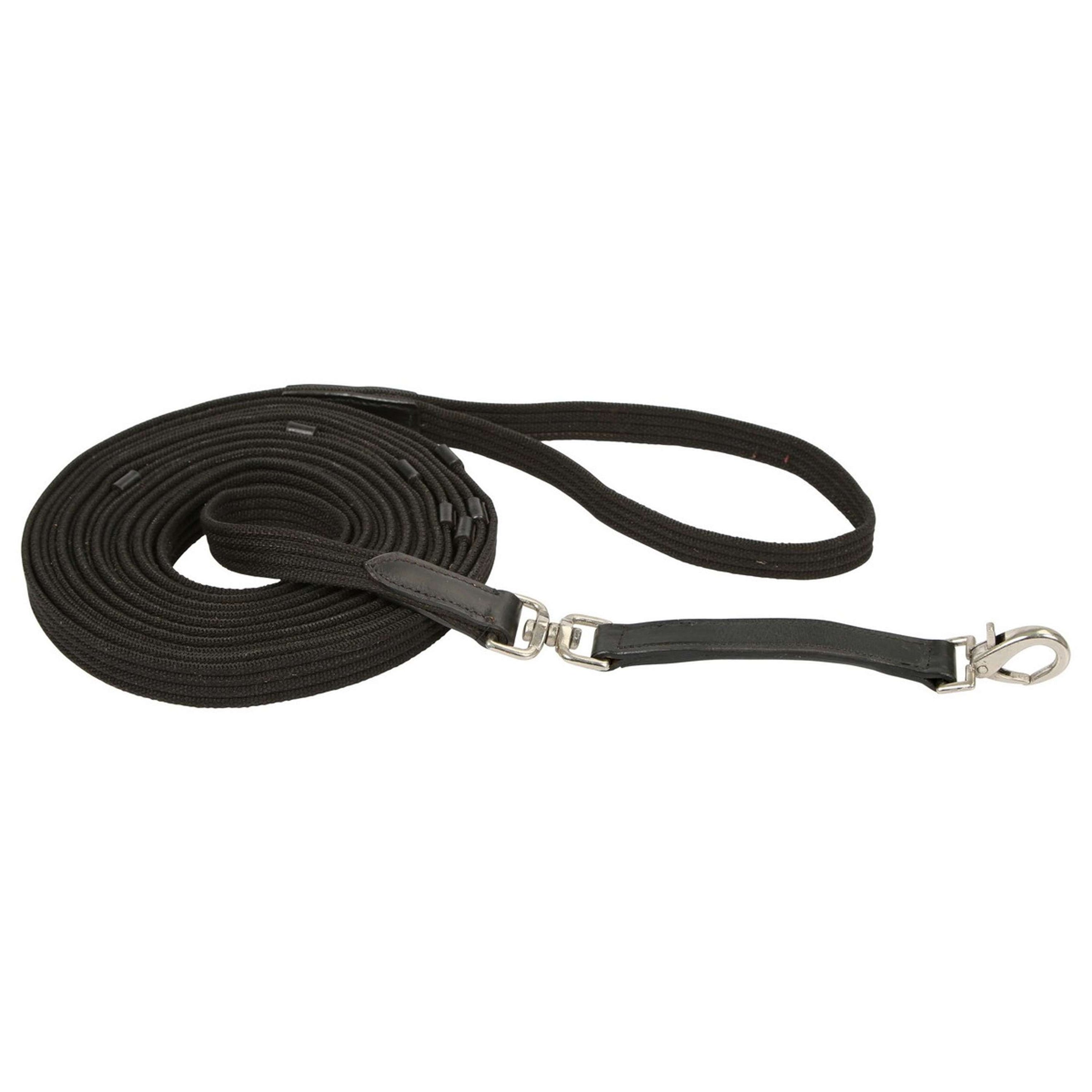 Kerbl Lunge line with Leather Stops Black Kerbl Lunge line with Leather Stops Black