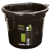 Kerbl Feed and Water Bucket FlatBack Black