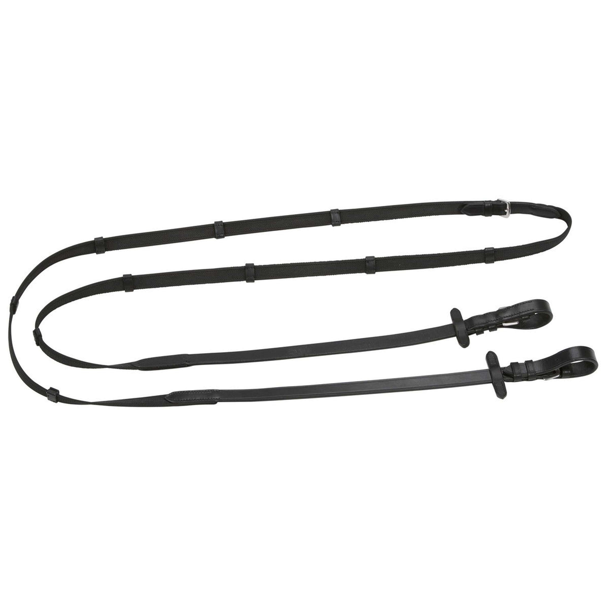 Kerbl Anti-Slip Rubber Reins Black