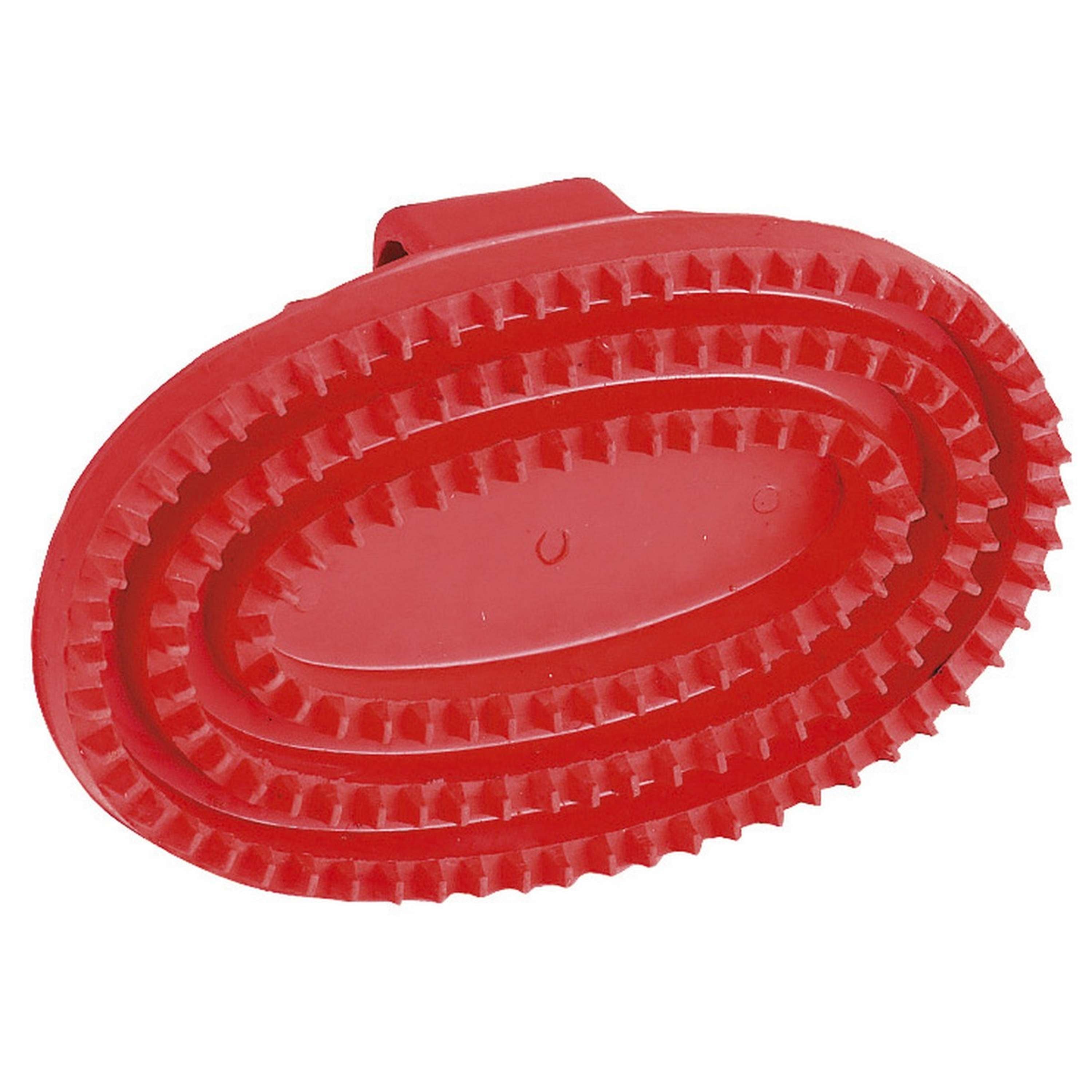 Kerbl Oval Rubber Currycomb Junior Red