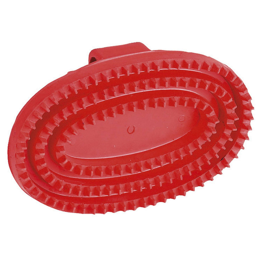 Kerbl Oval Rubber Currycomb Junior Red