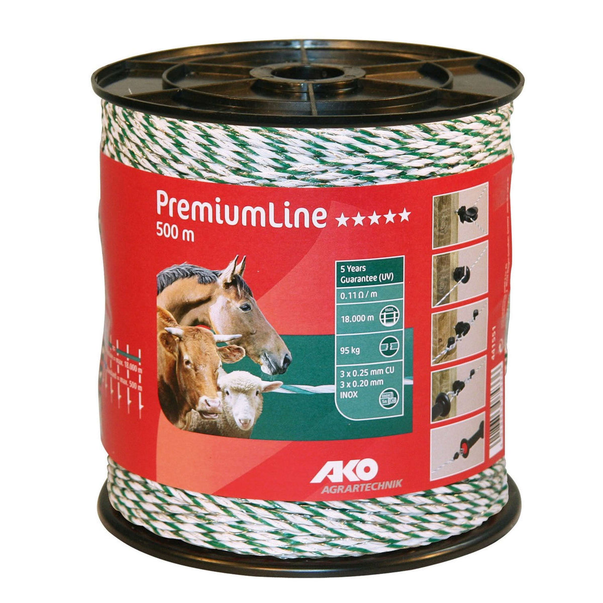 Ako Polywire PremiumLine White/Green