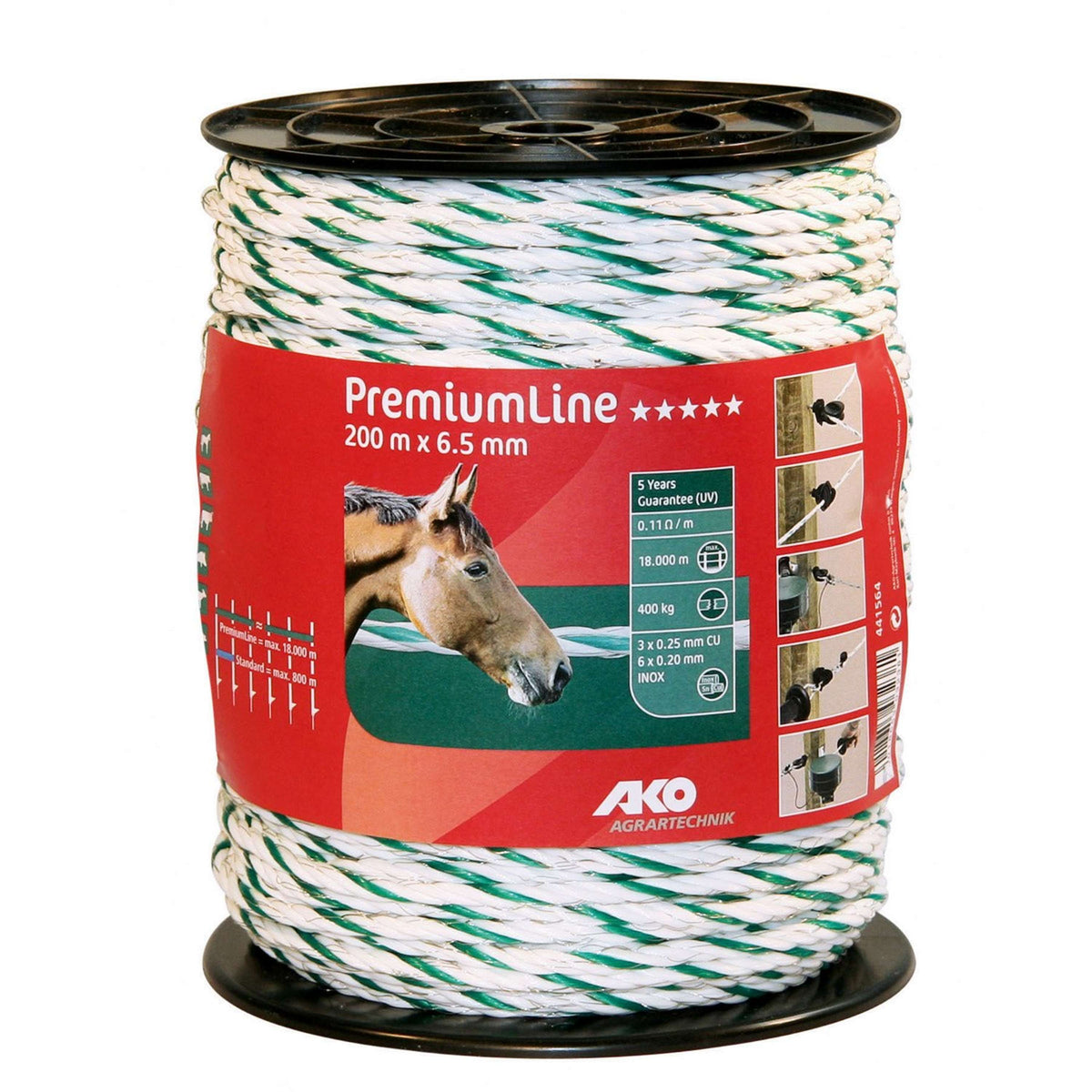 Ako Fencing Rope PremiumLine White/Green