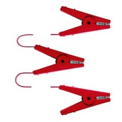 Ako Fence Connection Cable Triple Crocodile Clips Red