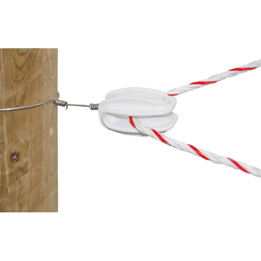 Ako Strain Insulator for Ropes 25 Pieces White