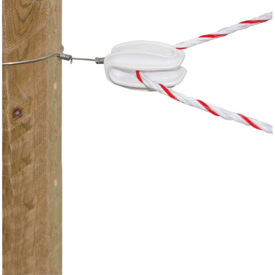 Ako Strain Insulator for Ropes 25 Pieces White