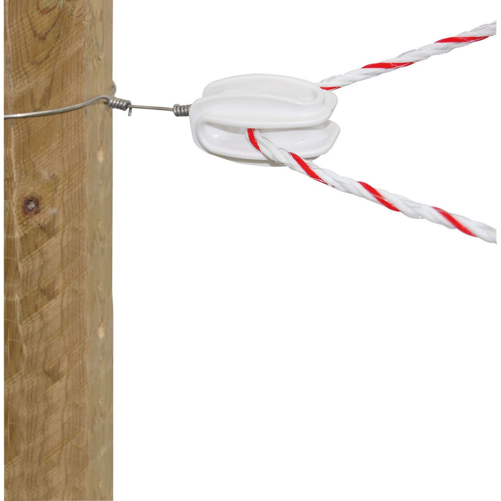 Ako Strain Insulator for Ropes 25 Pieces White
