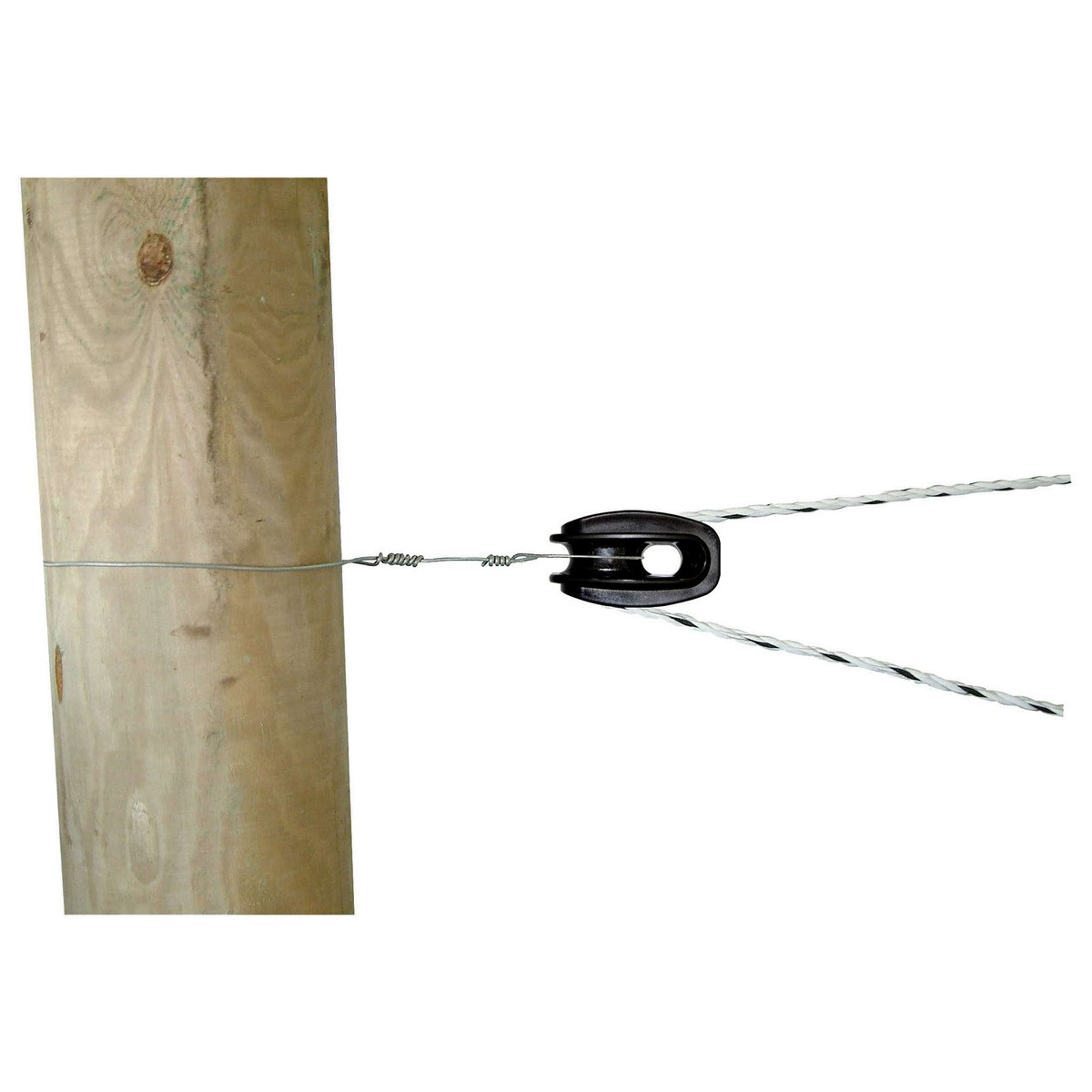 Ako Strain Insulator for Ropes 25 Pieces Black