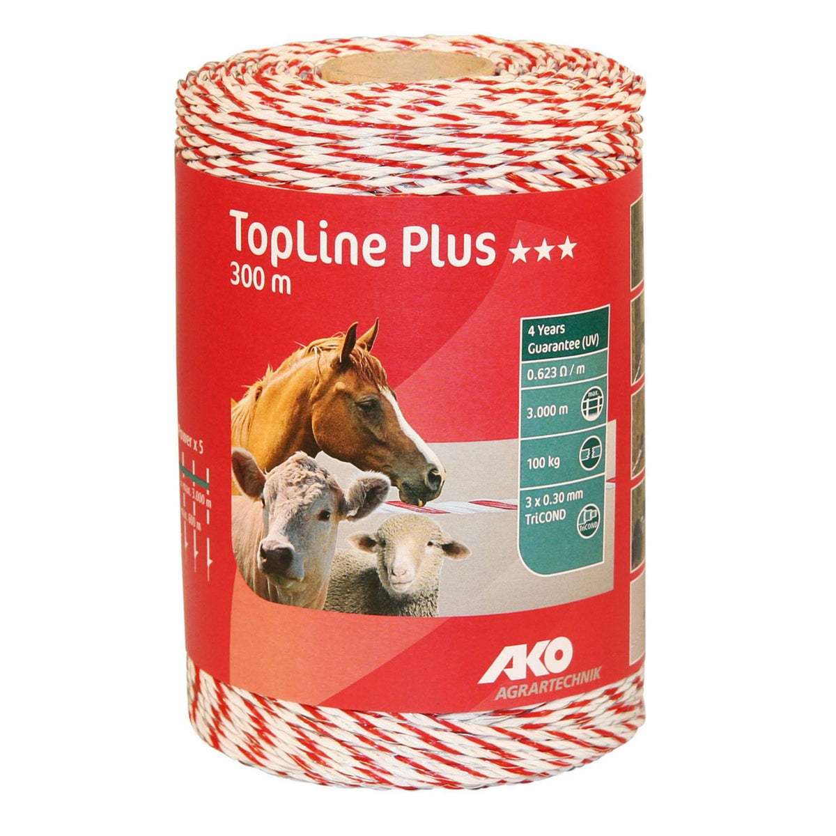 Ako Polywire Topline Plus White Red White Red