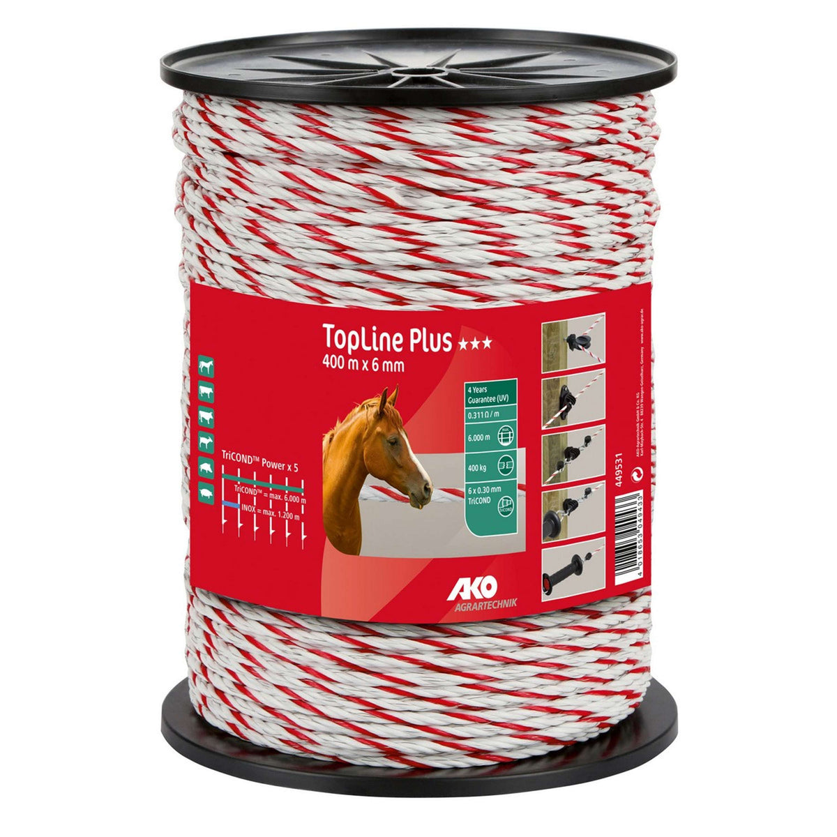 Ako Rope Topline Plus White Red