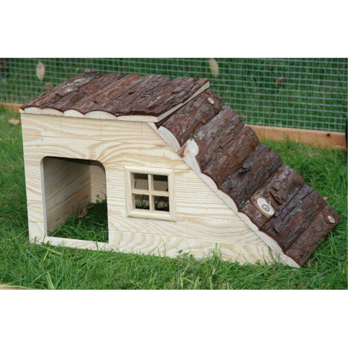 Kerbl Rodent cabin with ramp Nature Wood Wood