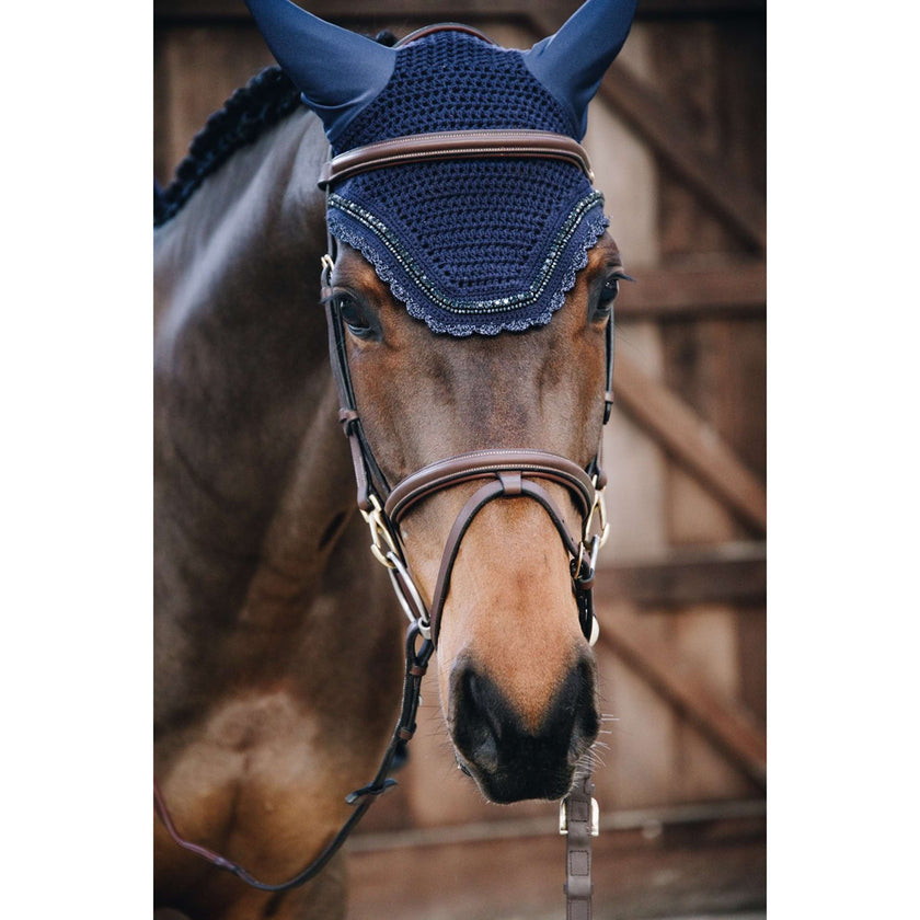 Kentucky Ear Cover Wellington Stone & Pearl Dark Navy