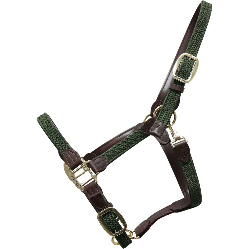 Kentucky Halter Plaited Nylon Olive Green