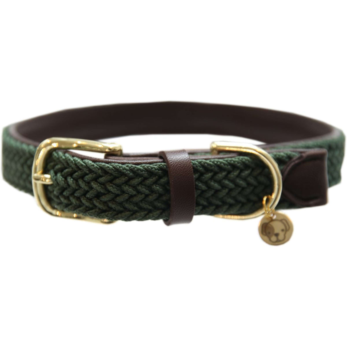 Kentucky Collar Plaited Nylon Olive Green