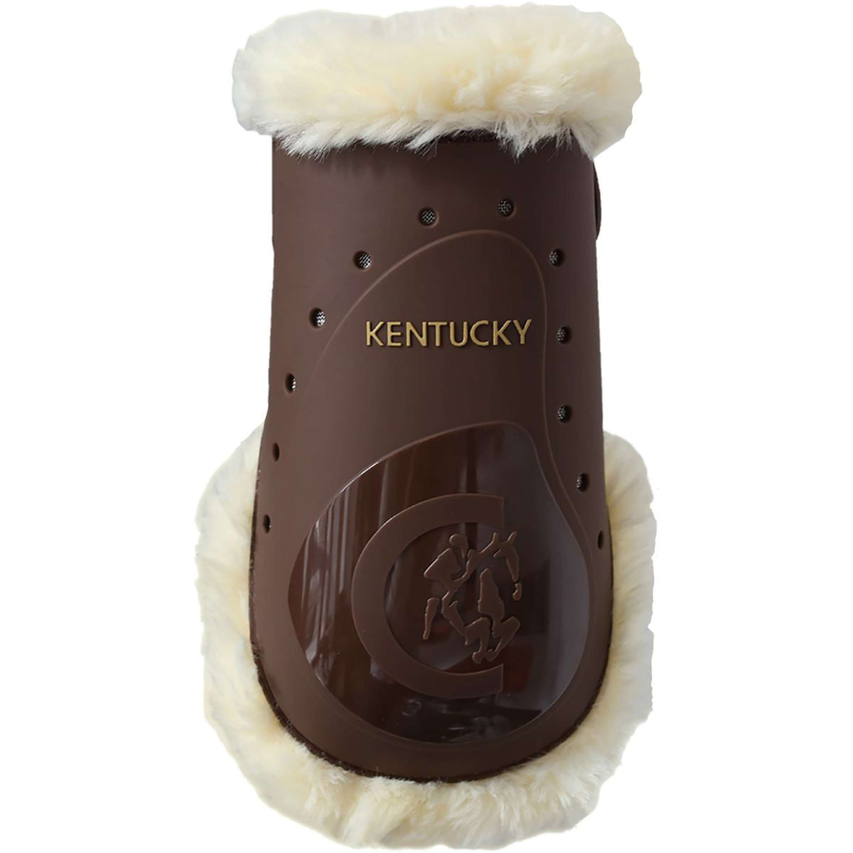 Kentucky Horsewear Fetlock Boots Sheepskin Elastic Brown