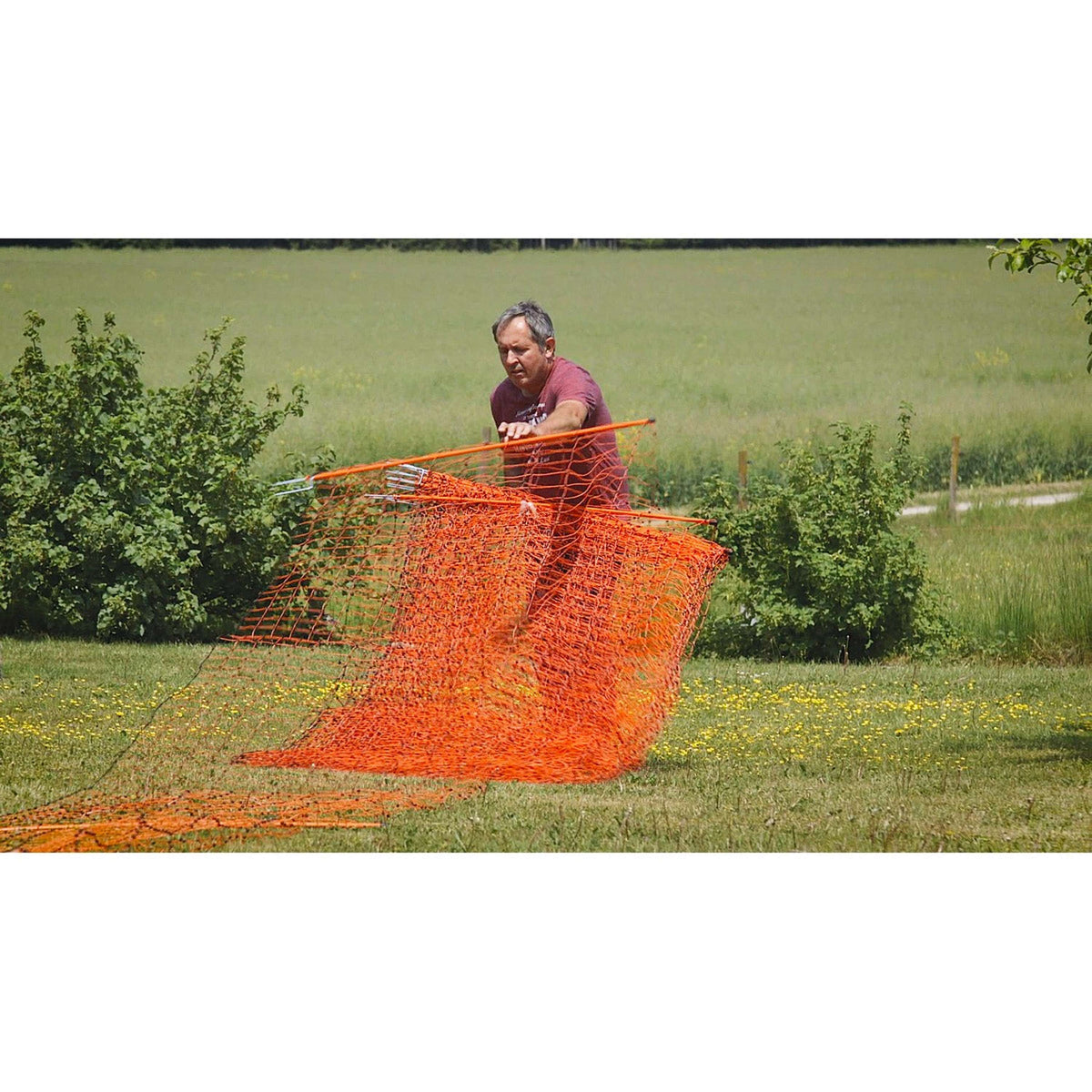 Ako Poultry Net Double Pen Electric Orange