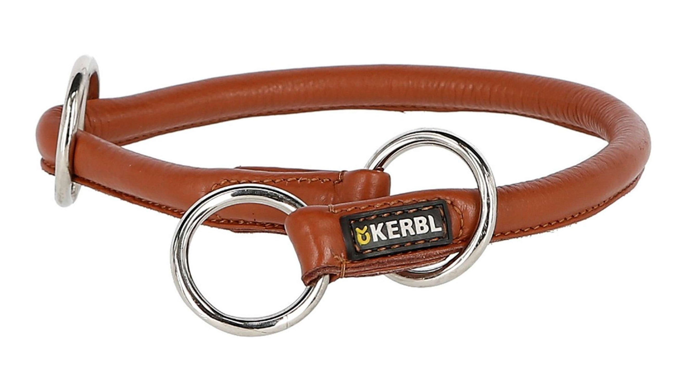 Kerbl Collar Roma Cowhide with Stopper Cognac