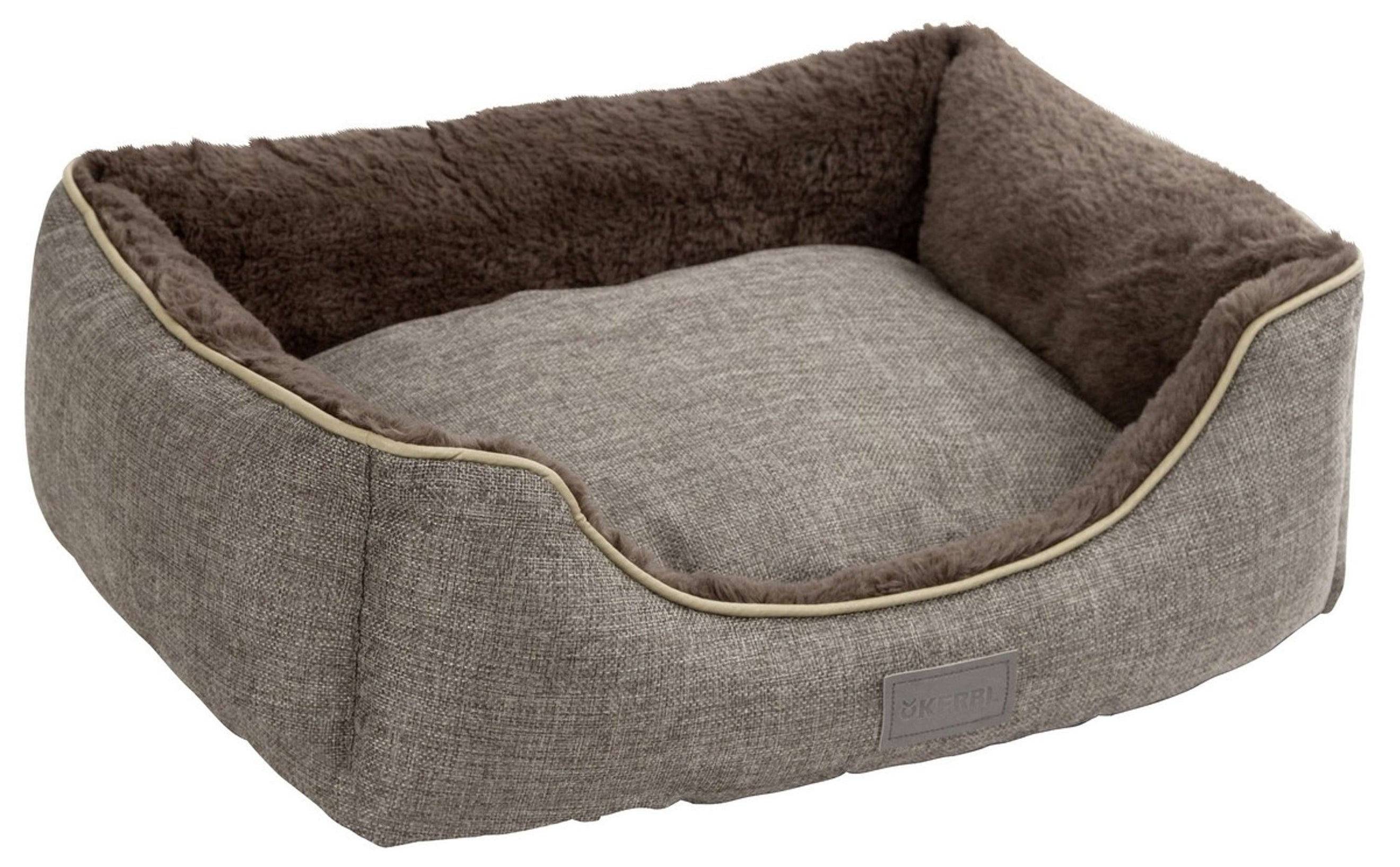 Kerbl Plush Bed Samuel Silver/Dark Grey