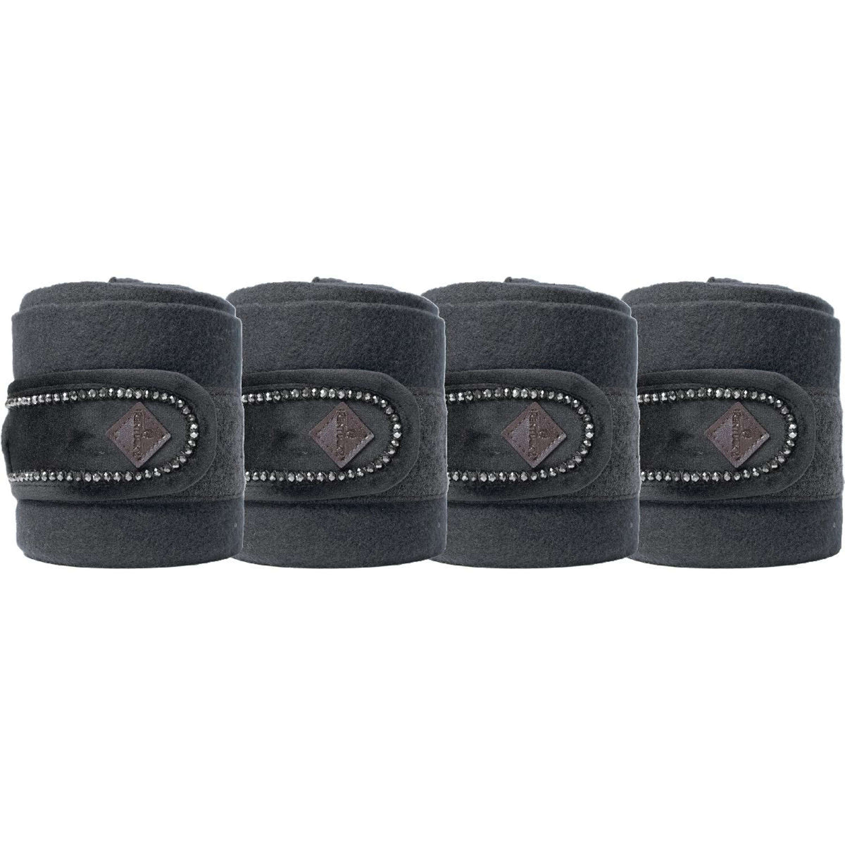 Kentucky Bandages Polar Fleece Velvet Pearls Black