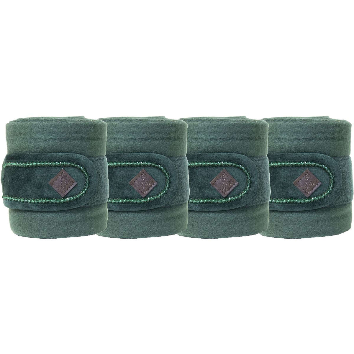 Kentucky Bandages Polar Fleece Velvet Pearls Pine Green