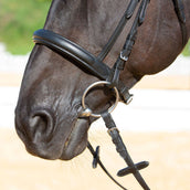 Kieffer Snaffle Bridle Ultrasoft Sue With Crystals Black/Light brown