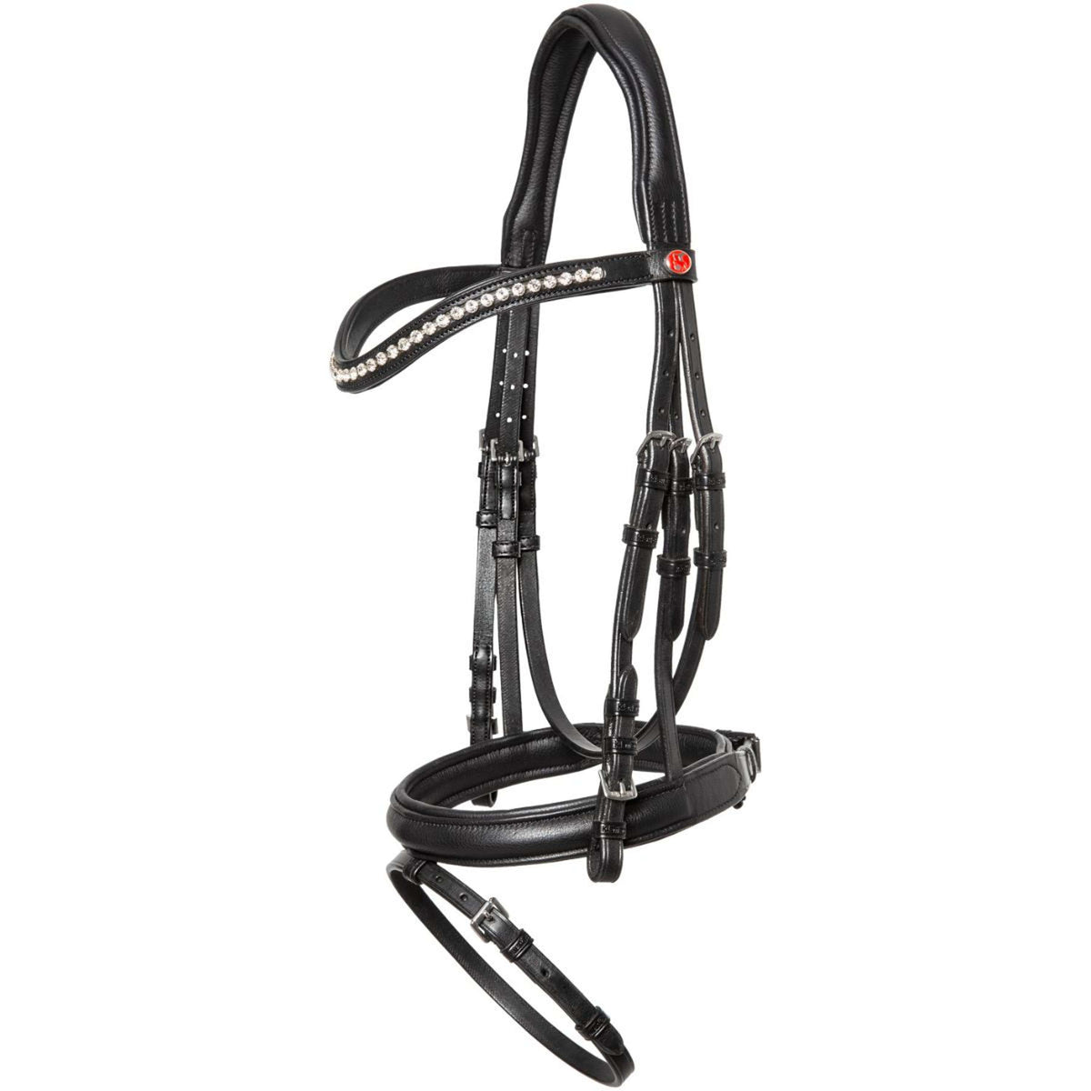 Kieffer Bridle Ultrasoft Haflinger Black/White Stones