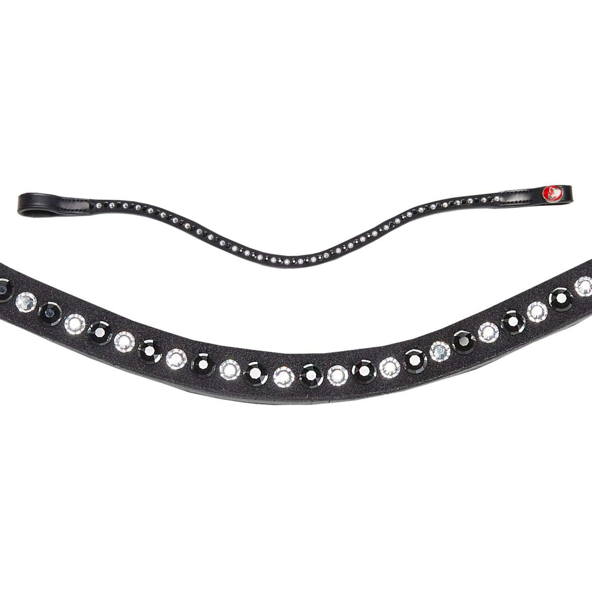 Kieffer Snaffle Bridle Ilona Black/White crystals