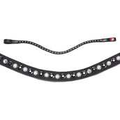 Kieffer Snaffle Bridle Ilona Black/White crystals