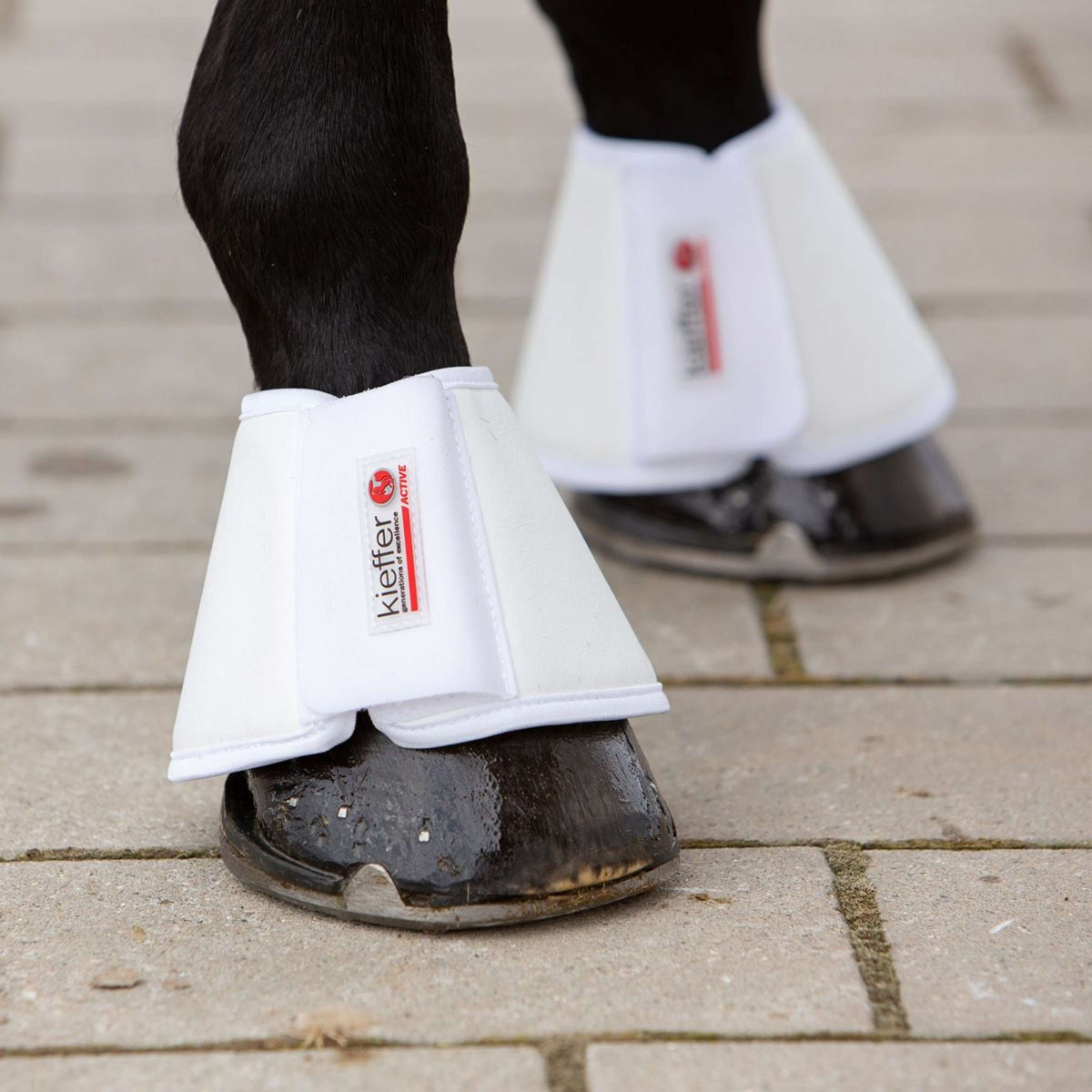 Kieffer Bell Boots with a Velcro Fastener White