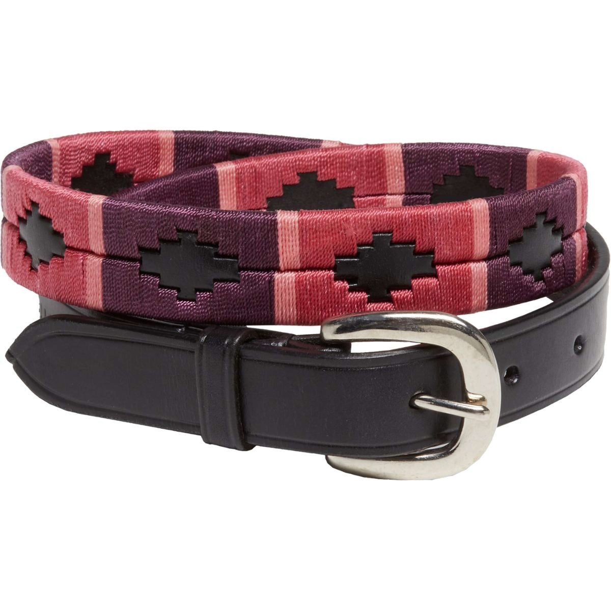 Kieffer Belt Buenos Aires Black/Burgundy/Pink