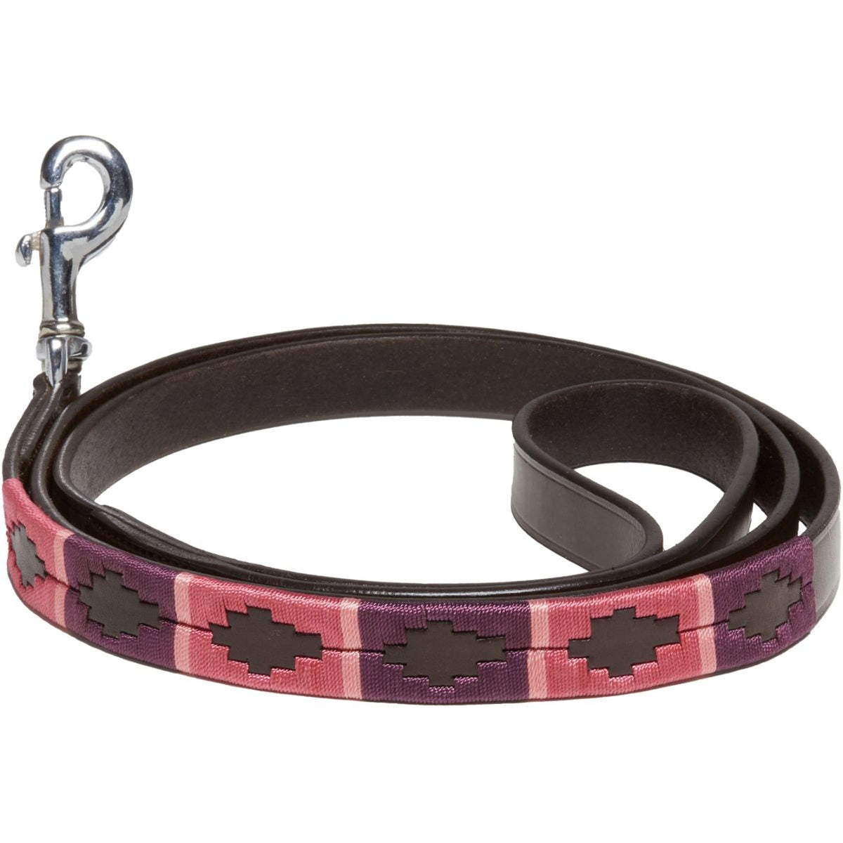 Kieffer Dog Leash Buenos Aires Brown/Burgundy/Pink