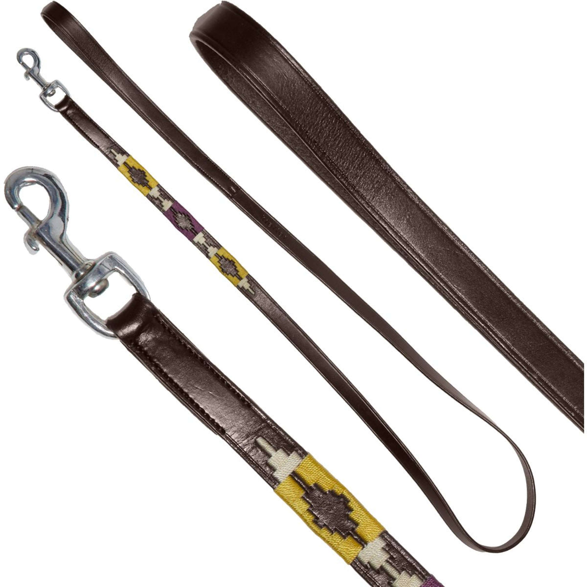 Kieffer Dog Leash Buenos Aires Brown/Cream/Burgundy