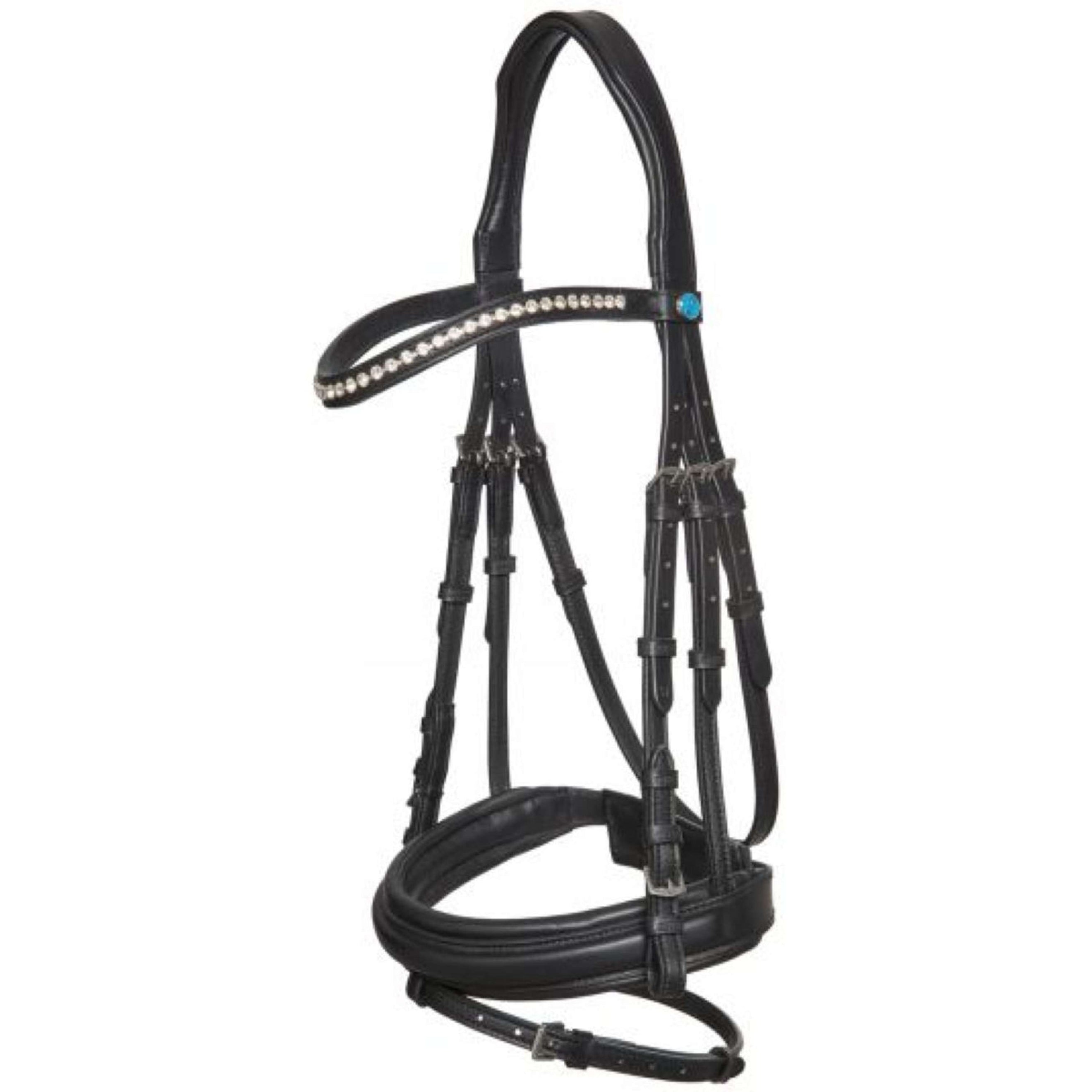 Kieffer Snaffle Bridle Essentials Lara White Stones Black