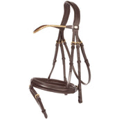 Kavalkade Snaffle Bridle Clinchesse Brown/Brass