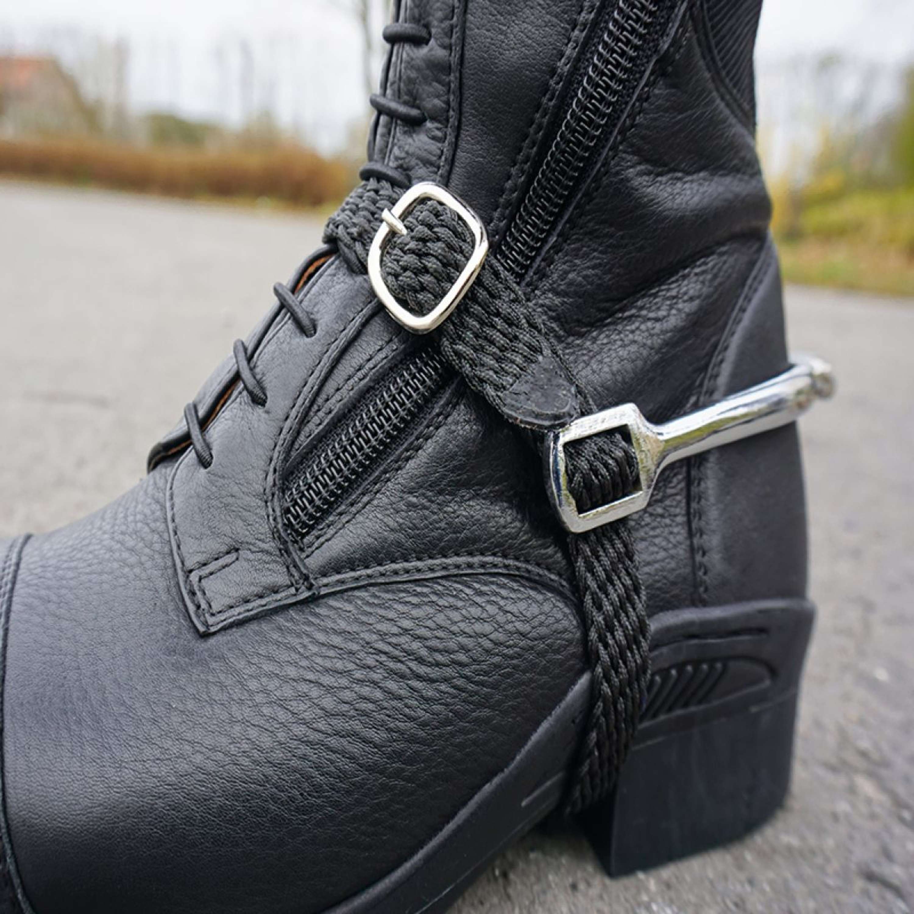 Kavalkade Spur Straps Braided Nylon Black