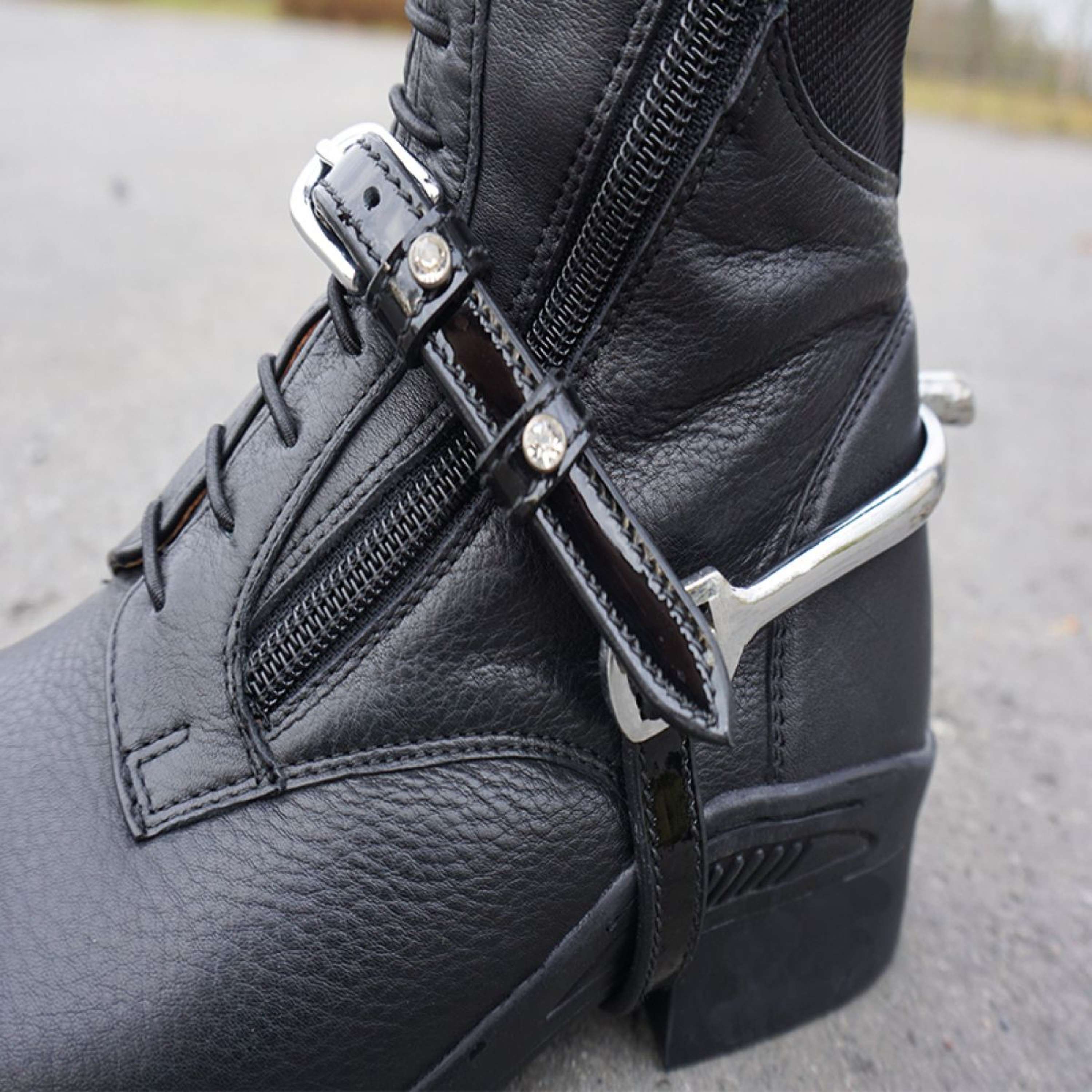 Kavalkade Spur Straps Crystal Black Laquer