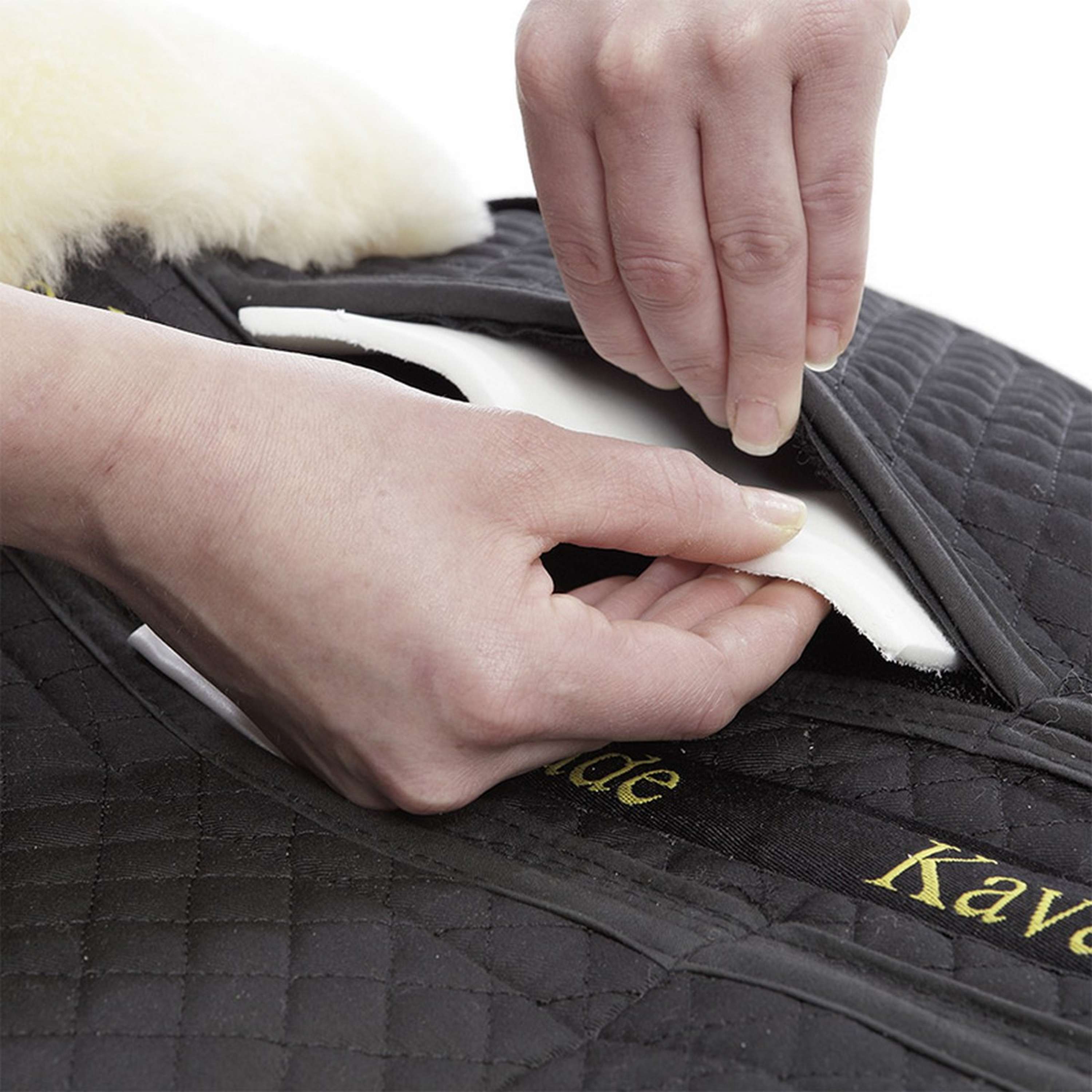 Kavalkade Half Pad with Lambskin and Inserts Black/Beige