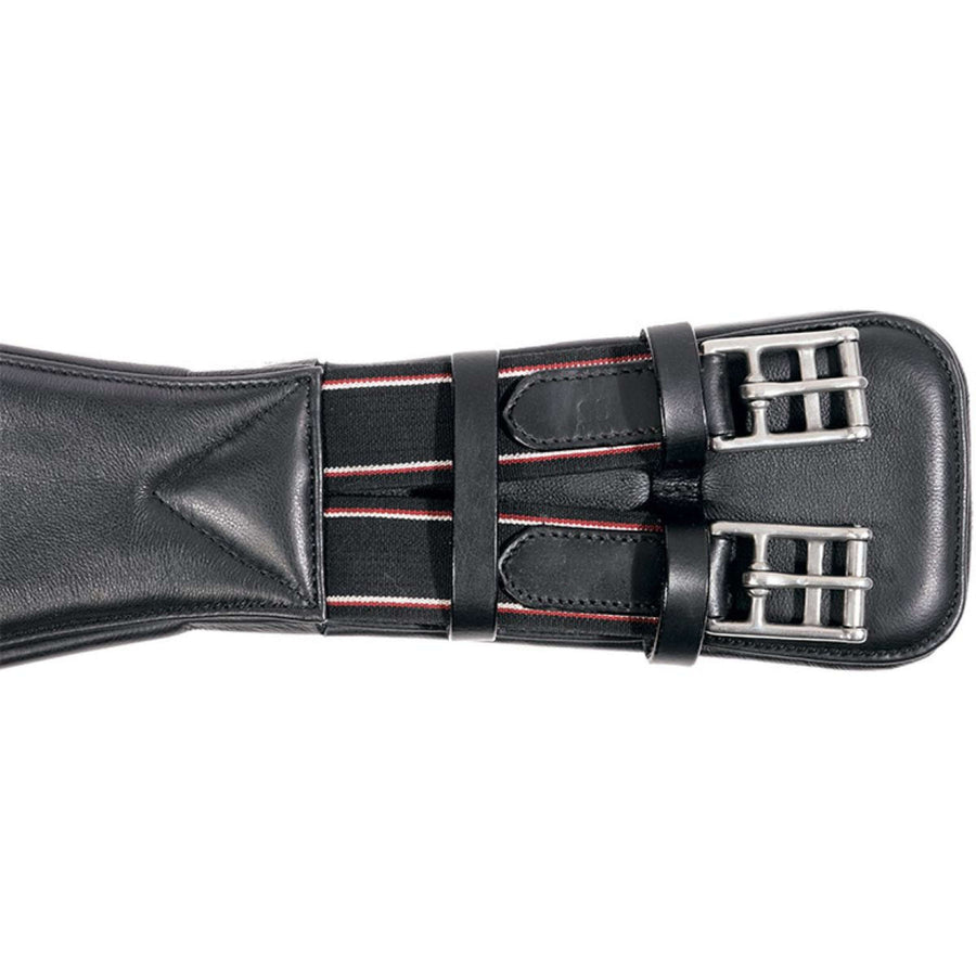 Kavalkade Dressage Girth Classic Soft Leather with Elastic Black