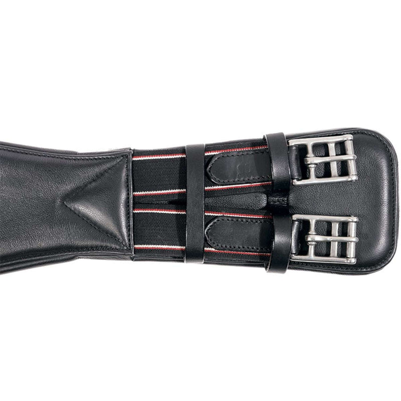 Kavalkade Dressage Girth Classic Soft Leather with Elastic Black