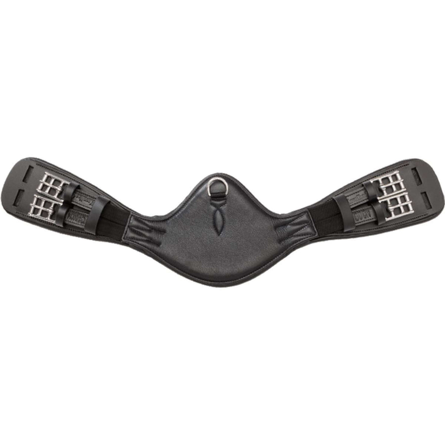 Kavalkade Dressage Girth Casper Soft Leather with Elastic Black