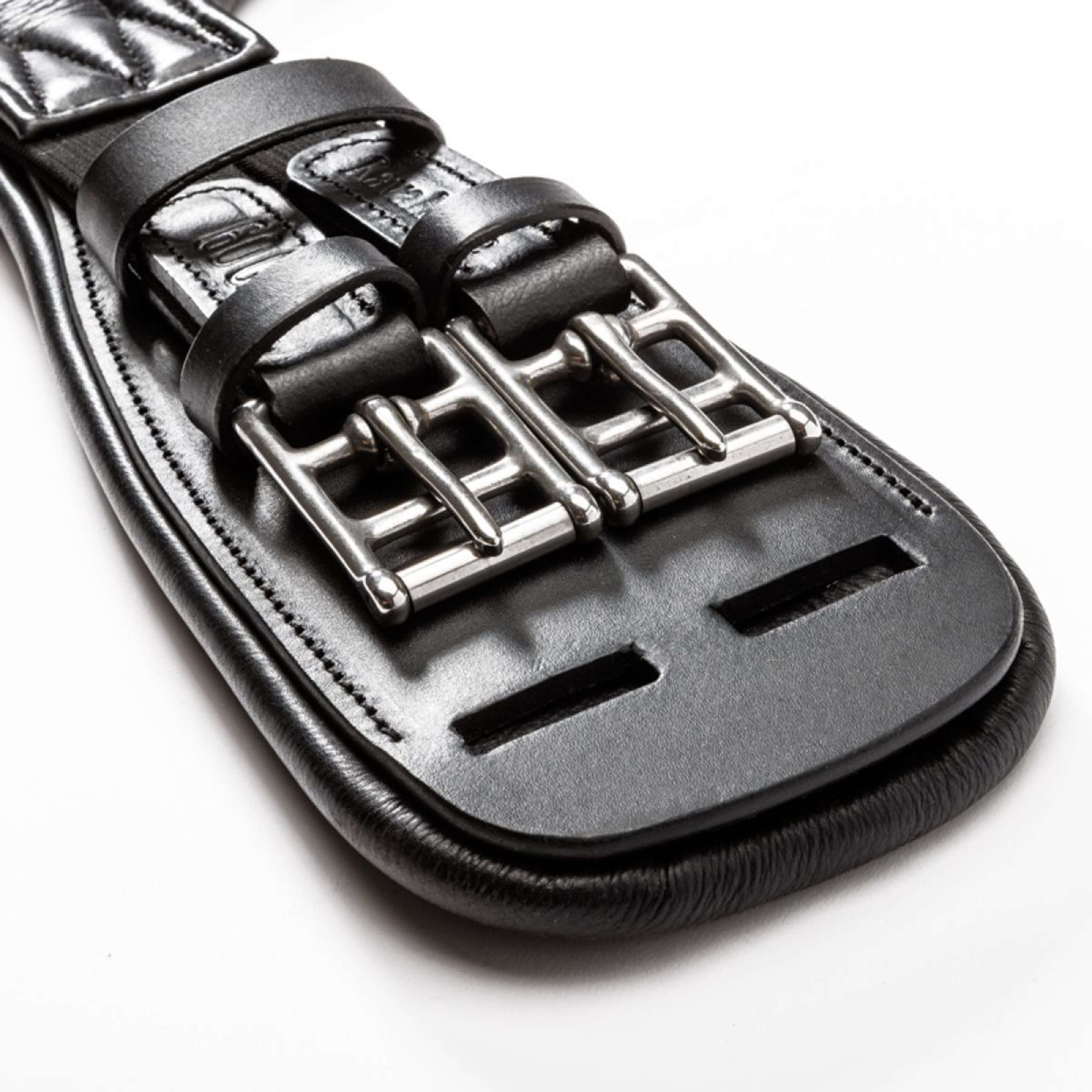Kavalkade Dressage Girth Casper Soft Leather with Elastic Black
