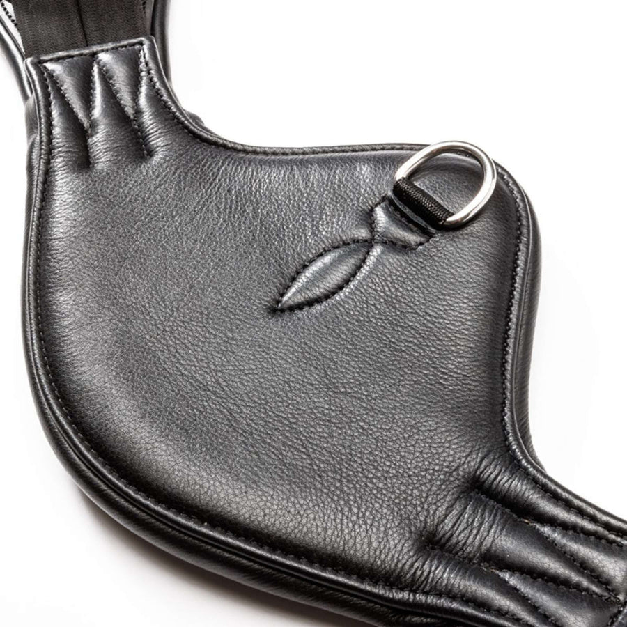 Kavalkade Dressage Girth Casper Soft Leather with Elastic Black