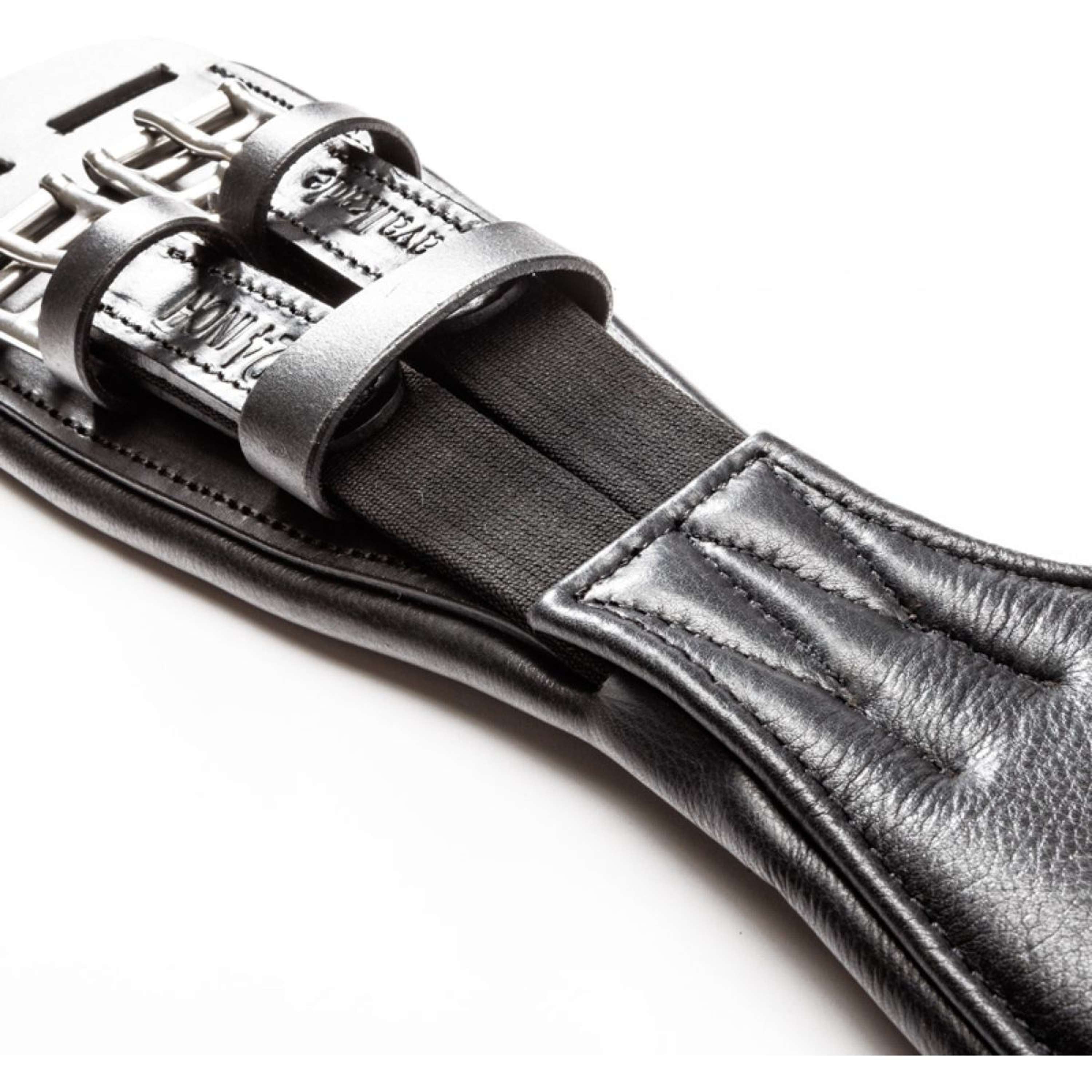 Kavalkade Dressage Girth Casper Soft Leather with Elastic Black