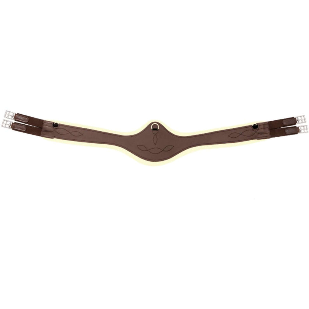 Kavalkade General Purpose Girth Casper Oiled Leather Faux Fur with Elastic Brown/Natural